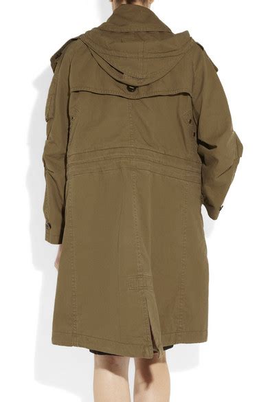 burberry oversized hooded cotton-gabardine parka|burberry coats for women.